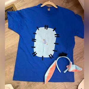 Handmade Eeyeore Halloween costume with store bought ears